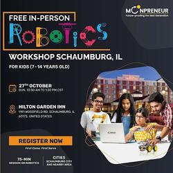 Free Robotics Workshop For Kids at Schaumburg, IL (7-14 yrs)