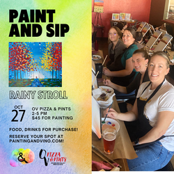 Stroll in the Rain - Beginner Paint and Sip at OV Pizza & Pints