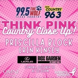 Priscilla Block: Think Pink Country Close Up
