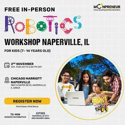In-Person Robotics Workshop For Kids at Naperville, IL