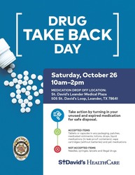 St. David’s HealthCare and Leander Police Department for National Prescription Drug Take Back Day