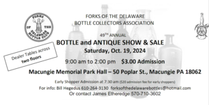 Forks of the Delaware Bottle Collectors Show & Sale