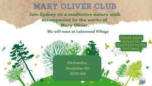 Mary Oliver Club: A Walk Through Her Work