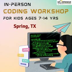 In-Person Free Coding Class For Kids at Spring, TX(7-14 yrs)