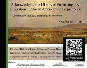 Acknowledging the History of Enslavement and Liberation of African Americans in Pequannock