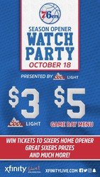 Coors Light Sixers Season Opener Watch Party