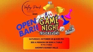 Valley Park Community Theatre Presents: Game Night Trivia