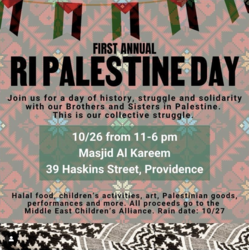 First Annual RI Palestine Day