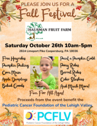 Fall Festival- Fundraiser to benefit the Pediatric Cancer Foundation of the Lehigh Valley