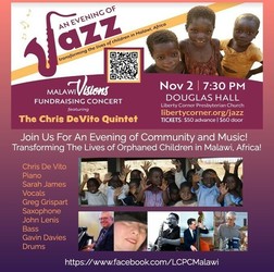 4th Annual Malawi Visions Jazz Concert w/ the Chris DeVito Quintet on Nov. 2 at Douglas Hall
