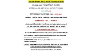 Hildale Park Presbyterian Church Tricky Tray & Rummage sale