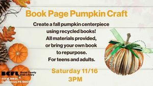 Book Page Pumpkin Craft