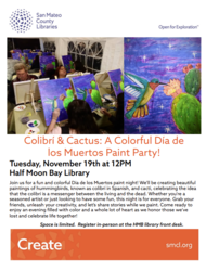 Colibri & Cactus: A Colorful Dia de los Muertos Paint Party
