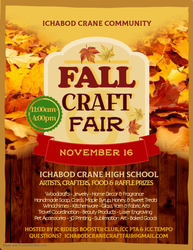 Ichabod Crane Community Craft Fair  Sat. Nov 16, 2024  11am-4pm   Ichabod Crane High School Valatie