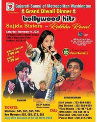 Grand Diwali Dinner & Bollywood Hits by Sajjda Sister and Rekha Raval 2024