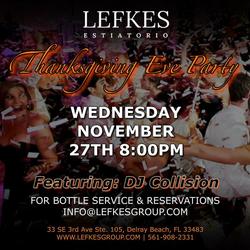Lefkes Estiatorio Thanksgiving Eve Party
