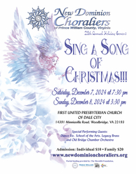 Sing a Song of Christmas!!! NDC Holiday Concert on December 7 and 8!