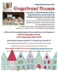 Gingerbread House DEMONSTRATION by Chef Bernard DeCoster