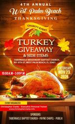 Thanksgiving Turkey Giveaway Charity Event November 23