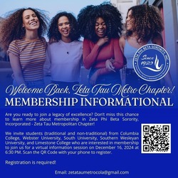 Zeta Phi Beta Sorority, Incorporated - Zeta Tau Membership Informational