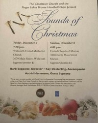 The Canaltown Chorale and Finger Lakes Bronze Handbell Choir present Sounds of Christmas