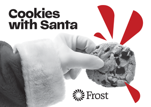 Frost Bank Cookies with Santa