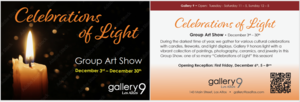 Group Art Show in December is "Celebrations of Light "