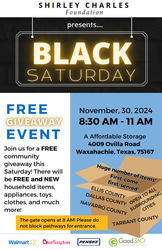 Black Saturday- Huge giveaway Event- Waxahachie