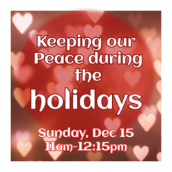 Keeping our peace for the holidays