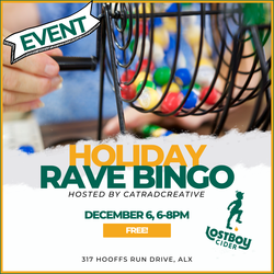 Holiday Rave Bingo at Lost Boy Cider
