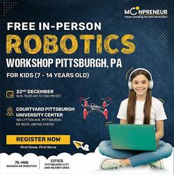 Free Robotics Workshop For Kids at Pittsburgh, PA (7-14Yrs)