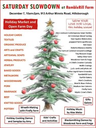 Saturday Slowdown at RambleRill Farm: Holiday Market and Open Farm Day
