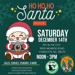 Photos with Santa benefitting South Charlotte Dog Rescue