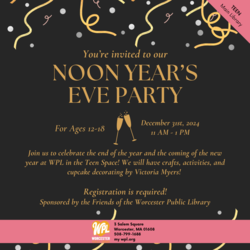 Noon-Year's Eve Party for Teens!