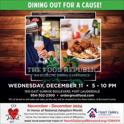 “Give With All Your Heart” at The Food Republic to Benefit Heart Gallery of Broward County