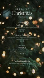 Holiday Christmas Menu