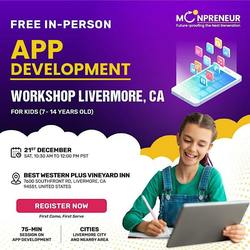 Free App Development Workshop For Kids at Livermore, CA (7-14Yrs)
