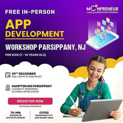 Free App Development Workshop For Kids at Parsippany, NJ (7-14Yrs)