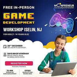Free Game Development Workshop For Kids at Iselin, NJ (7-14Yrs)