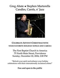 Candles, Carols, n' Jazz with Greg Abate and Stephen Martorella