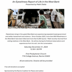 An Eyewitness Report of Life in the West Bank in Palestine