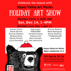 Live Jazz Jam & Holiday Art Opening Party  - Art Food & Wine