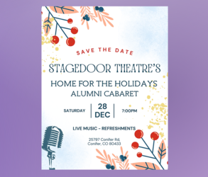 StageDoor Theatre presents Home For The Holidays Alumni Cabaret Sat. Dec. 28th at 7pm
