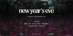 New Years Eve 2025 at Sony Hall!