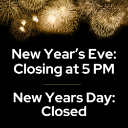 Wednesday, January 1: Closed