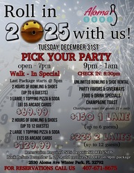Aloma Bowl’s New Year’s Eve Party