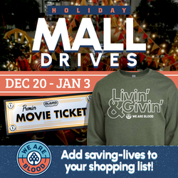 Donate Blood and Get Holiday Shopping Done at We Are Blood Mall Drives (the Arboretum)