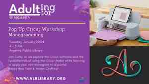 Adulting 101 - Adulting on a Dime Pop Up Cricut Workshop: Monogramming