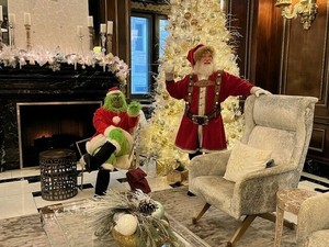 Santa Clause and Mr. Grinch at The Blackstone Hotel