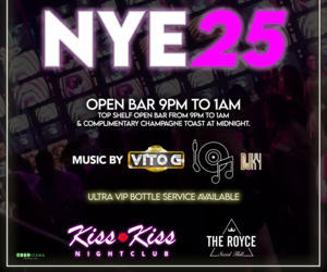 New Year's Eve in Atlantic City at Kiss Kiss Nightclub